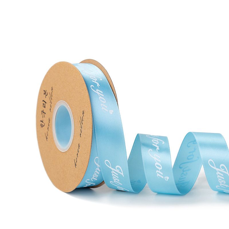 (2,5cm) Cuộn Dây Ruy Băng Lụa Chữ Always By Your Side Trang Trí Làm Nơ Gói Quà, Bó Hoa