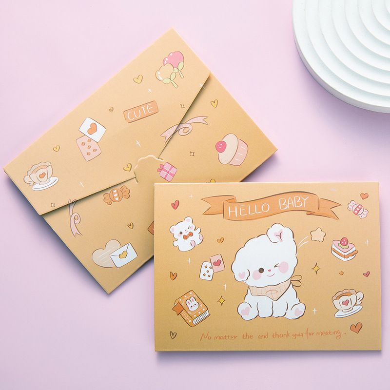 Thiệp Hoạt Hình 3 Trang Gấp Gọn