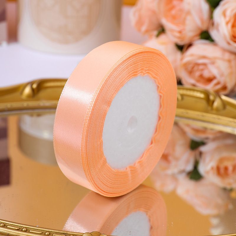 (2cm x Dài 22mét) Cuộn Ruy Băng Lụa Màu Trơn. Siêu Dày Dặn. Chất Liệu Đẹp