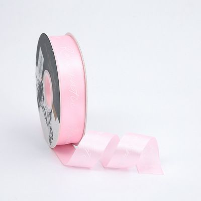 (2.5cm x Dài 45 mét) Cuộn Ruy Băng Lụa Chữ ROMANTIC đủ màu làm nơ, bó hoa, trang trí gói quà tặng siêu sang