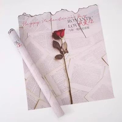(38x53cm) Giấy Gói Hoa Hiệu Ứng Ngọn Lửa Tình Yêu
