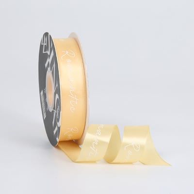(2.5cm x Dài 45 mét) Cuộn Ruy Băng Lụa Chữ ROMANTIC đủ màu làm nơ, bó hoa, trang trí gói quà tặng siêu sang