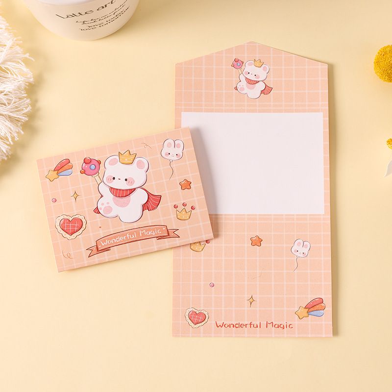 Thiệp Hoạt Hình 3 Trang Gấp Gọn