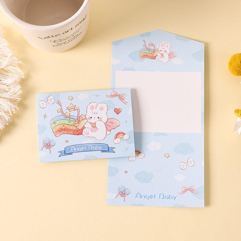 Thiệp Hoạt Hình 3 Trang Gấp Gọn