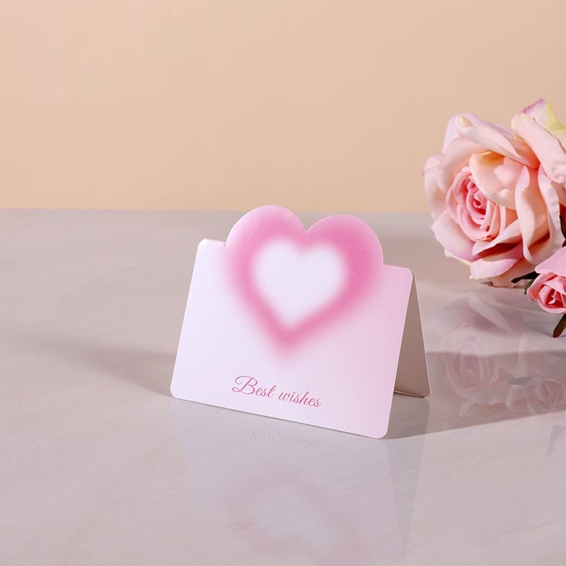 Thiệp Mini Trái Tim Đáng Yêu Ghi Lời Nhắn, Chúc Mừng