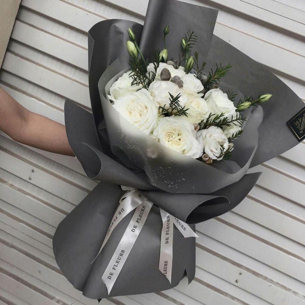(Ngang 1cm) Cuộn Ruy Băng Lụa 1cm In Chữ Just For You, Duy Băng 1cm Chữ
