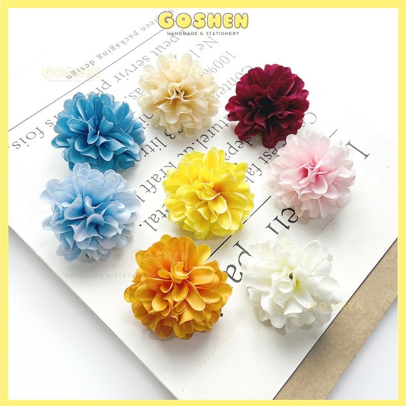 Đầu Bông Cúc Xù, Hoa Bingbong Trang Trí Giỏ Quà, Làm Handmade