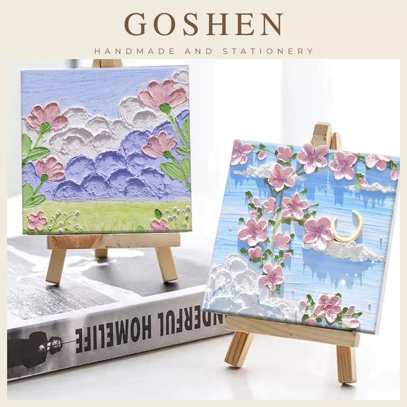 Tranh Tô Màu Số Hóa 20x20cm Mẫu Phong Cảnh Có Kèm Cọ Và Móc Treo