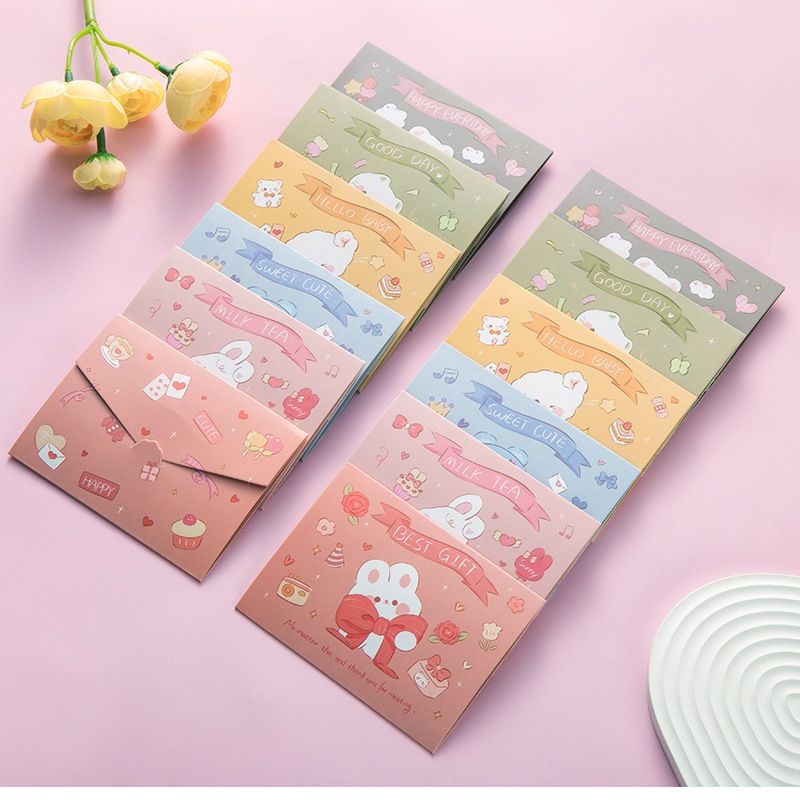 Thiệp Hoạt Hình 3 Trang Gấp Gọn