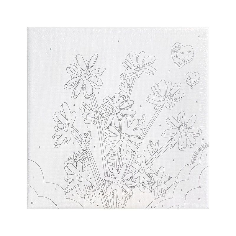 Tranh Tô Màu Số Hóa 20x20cm Mẫu Phong Cảnh Có Kèm Cọ Và Móc Treo
