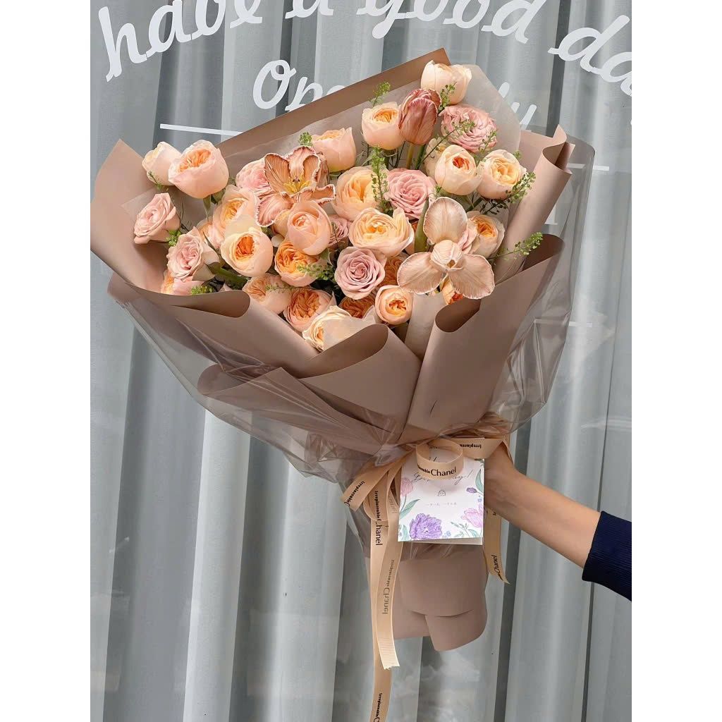 (58*58cm) Giấy Satin Gói Hoa Mờ Đặc Cao Cấp Không Thấm Nước, Màu Đẹp Sắc Nét.