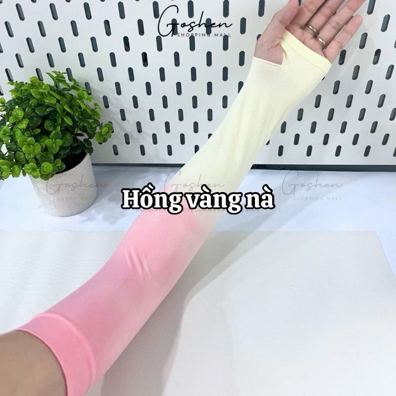 Găng Tay Chống Nắng, Ống Tay Chống Nắng UPF50+ Vải Dày Mịn Mát