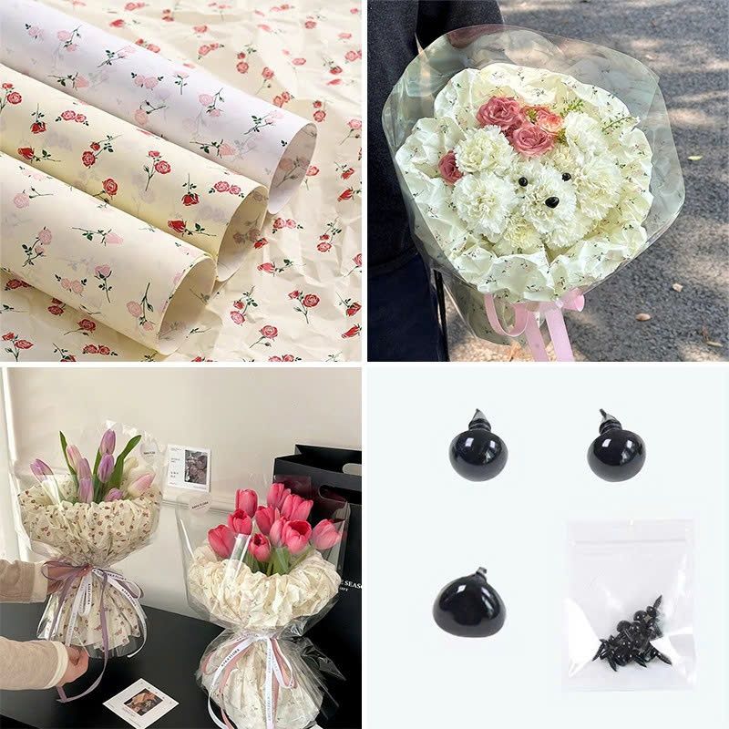 (50cm x 70cm - Khổ Lớn) Giấy Nến Hoạ Tiết Hoa Trang Trí Hộp Quà