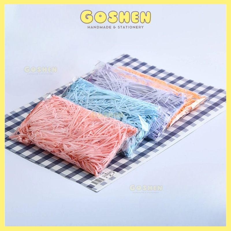 (50g) Giấy Rơm Trang Trí Hộp Quà, Giấy Rơm Lót Hộp Quà Lưu Niệm, Giấy Cắt Sợi Lót Hộp Quà Sinh Nhật