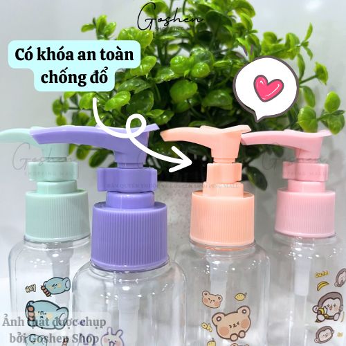 Chai Lọ Chiết Mỹ Phẩm 50ml Du Lịch Tiện Lợi Có Khóa Chống Đổ