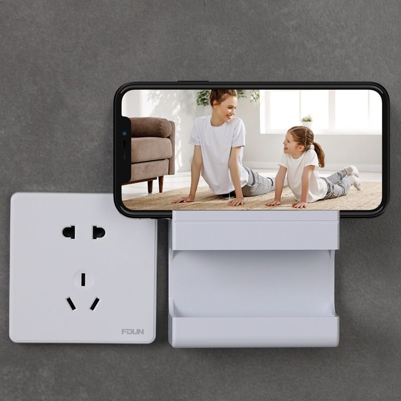 Giá Đỡ Dán Tường Để Sạc Điện Thoại, Remote, Ổ Cắm/ Kệ Đựng Đồ Dán Tường
