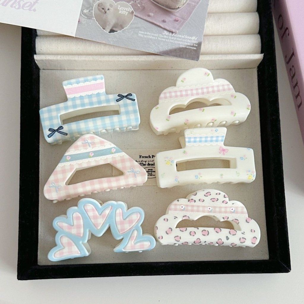 Kẹp Tóc Hoa Nhí Xanh Hồng Pastel Phong Cách Hàn Quốc