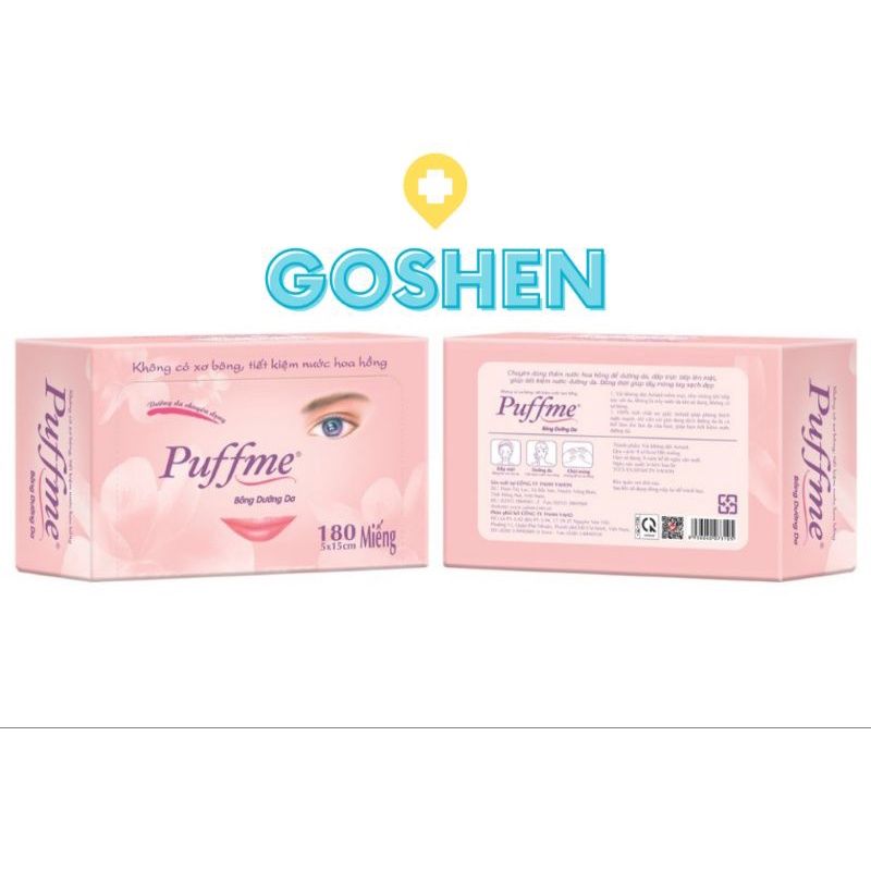 Bông Dưỡng Da Puffme Không Xơ Bông (180 miếng 5x15cm)