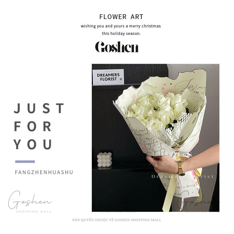 (38x53cm) Giấy Gói Hoa Hiệu Ứng Ngọn Lửa Tình Yêu