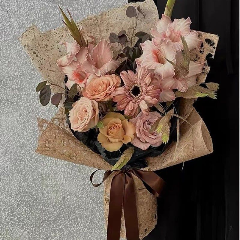 (50x70cm) Giấy Gói Hoa Nghệ Thuật Rơm Retro - DIY