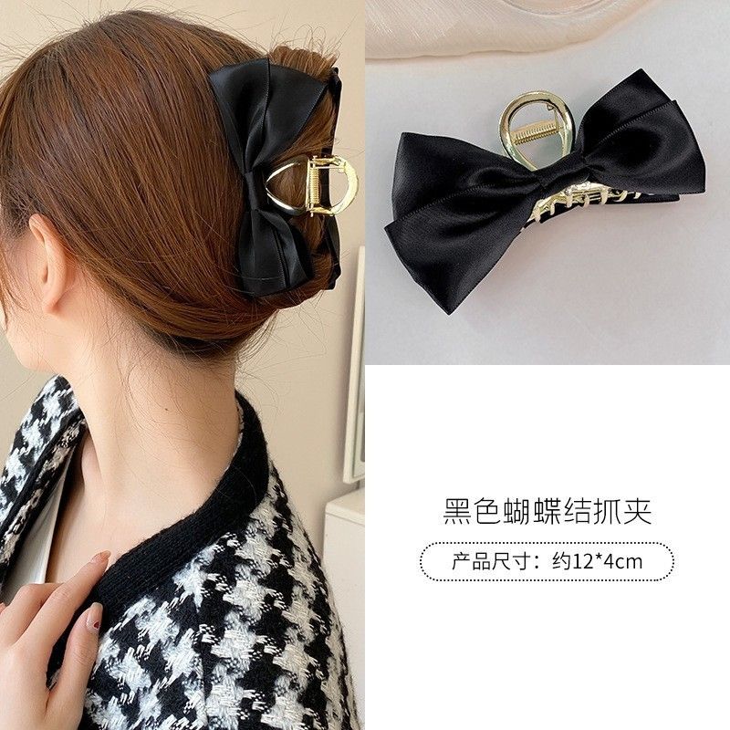 Kẹp Tóc Đính Nơ Lụa Cao Cấp Sang Trọng Đơn Giản