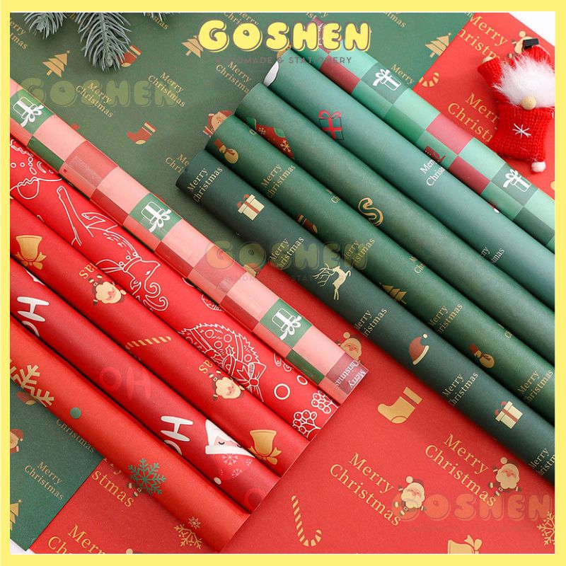 Giấy Gói Hoa, Giấy Gói Quà Hoạ Tiết Noel Cao Cấp, Dày Dặn