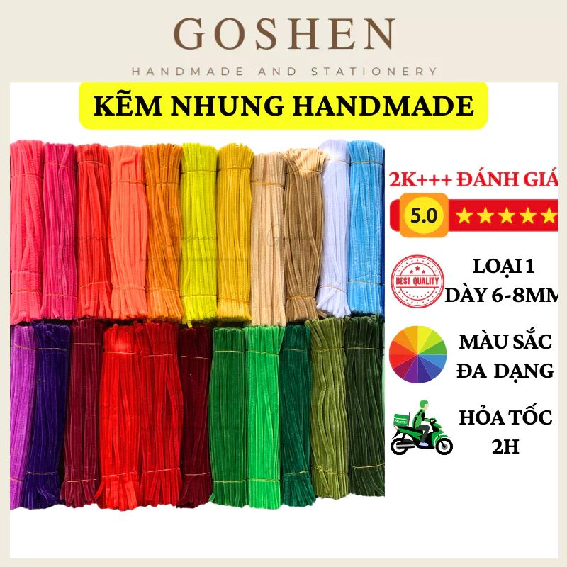 Kẽm Nhung Loại 1 Dày Đẹp Làm Hoa, Làm Đồ Handmade