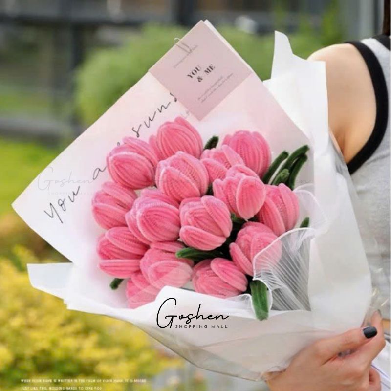 (45*30cm) Giấy Gói Hoa In Chữ Tiếng Anh Phông Trắng Không Thấm Nước - Giấy Gói Quà, Giấy Gói Hoa, Giấy Bó Hoa.