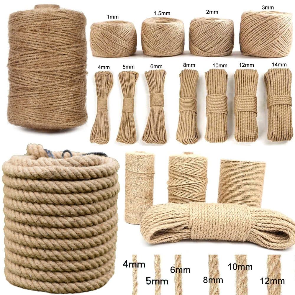 (Dày 3mm) Cuộn Dây Thừng - Dây Cói Dừa Trang Trí Handmade, Decor Treo Tranh Ảnh, Quấn Lọ Hoa, Gói Quà, Đồ Lưu Niệm