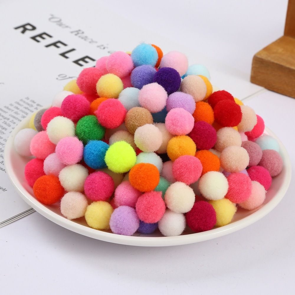 Pom Pom Cục Bông Hàng Đẹp Dùng Trang Trí, Làm Đồ Handmade Nhiều Kích Cỡ