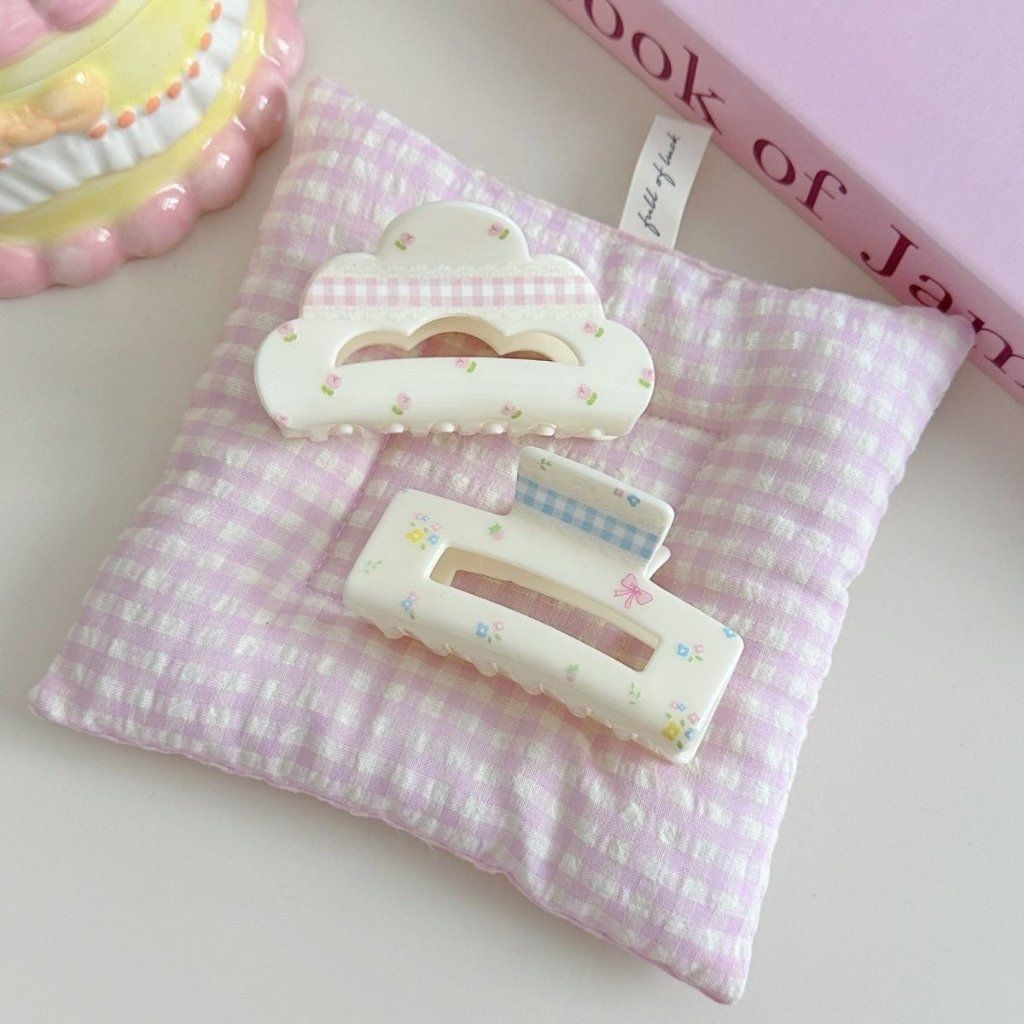 Kẹp Tóc Hoa Nhí Xanh Hồng Pastel Phong Cách Hàn Quốc
