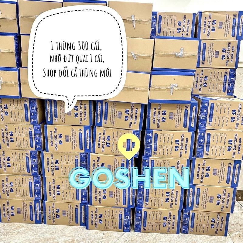 Sỉ 1 thùng 300 cái Khẩu Trang Y Tế Kháng Khuẩn 4D Hoàng Dũng Mask KF94, Đạt Chuẩn Hàn Quốc, Kháng Khuẩn, Chống Bụi Mịn
