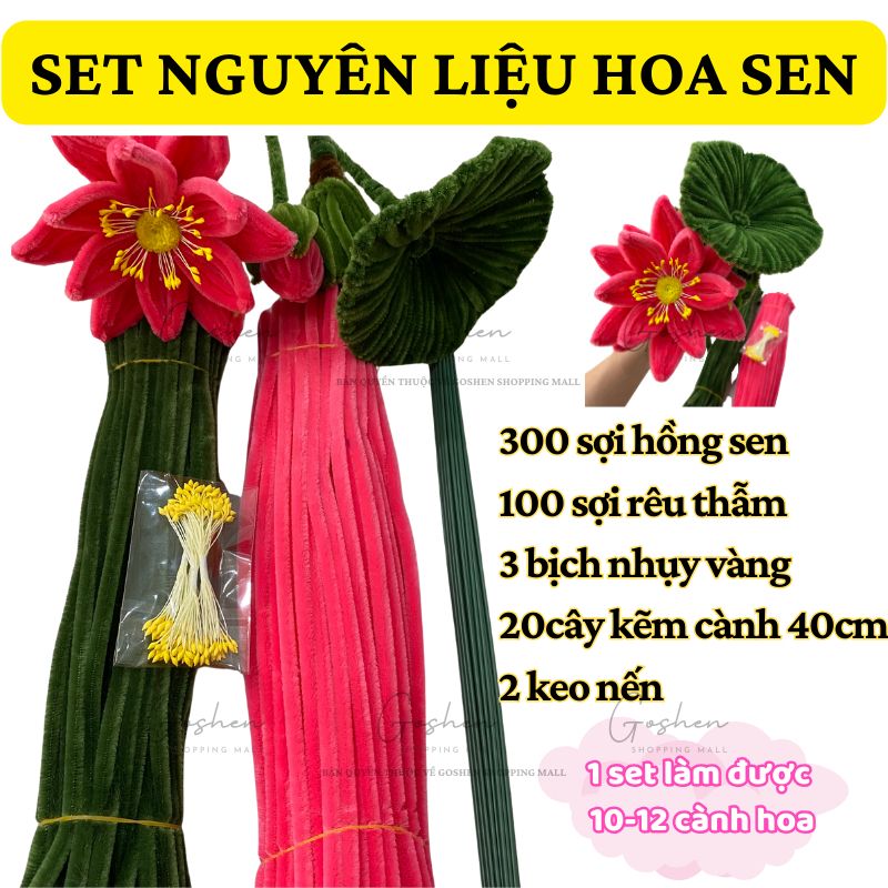 Set Nguyên Liệu Làm Hoa Mai, Hoa Đào, Hoa Sen, Cành Quýt