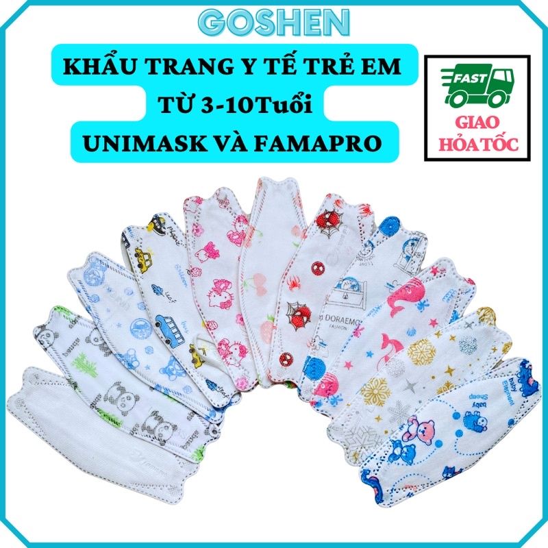 Khẩu Trang Trẻ Em Cao Cấp Đủ Mọi Độ Tuổi (3kg ->40kg)