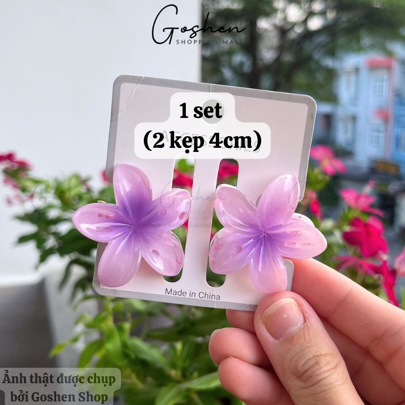 (4cm, 6cm) Kẹp Tóc Hoa Sứ Mini, Kẹp Hoa Size Nhỏ 4cm 6cm Kẹp Mái