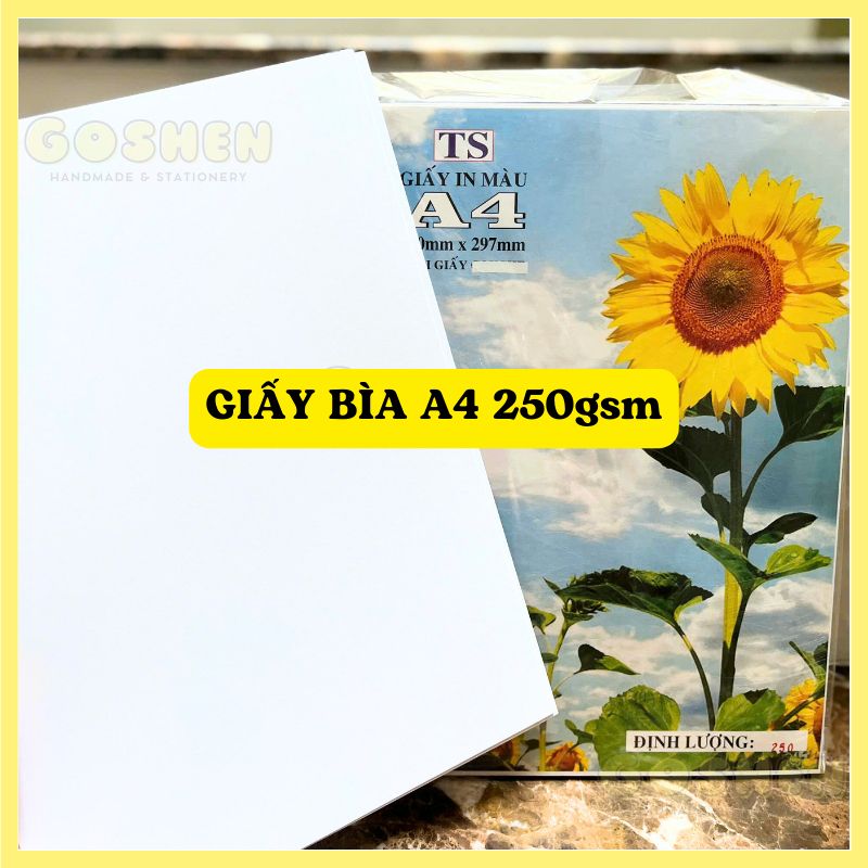 Giấy Bìa Cứng A4 Định Lượng 250gsm Dùng Trong In Ấn, Trang Trí