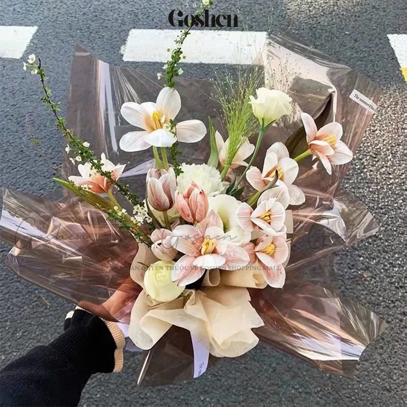(57*57cm) Giấy Kiếng Thạch Màu Trong Suốt Cao Cấp Không Thấm Nước