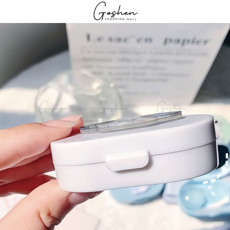 Hộp Đựng Lens, Hộp Đựng Kính Áp Tròng Có Gương Hoạt Hình Dễ Thương