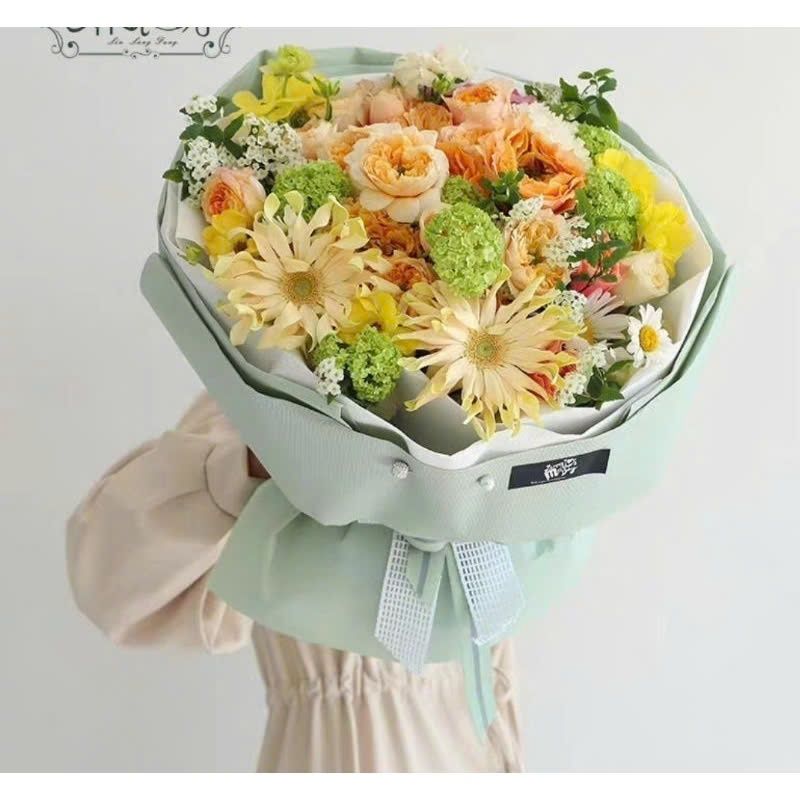 (58*58cm) Giấy Gói Hoa Xốp Hàn Cao Cấp Không Nhăn Không thấm Nước Bó Hoa Đẹp