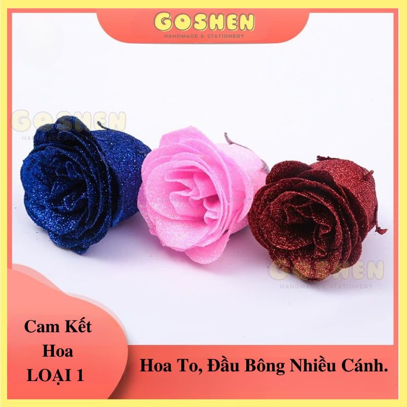 (Lẻ Đàu Bông) Hoa Hồng Nhũ Kim Tuyến, Hoa Sáp, Để Làm Quà Tặng, Bó Hoa, Lọ Hoa Để Bàn.