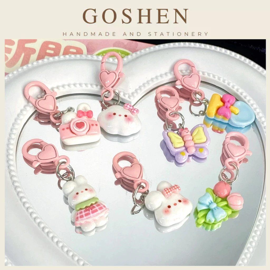 Móc Khóa Charm Mini Hoạt Hình, Móc Treo Balo, Túi Xách Cute Dễ Thương
