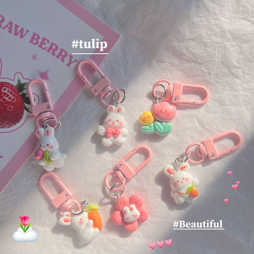 Móc Khóa Charm Mini Hoạt Hình, Móc Treo Balo, Túi Xách Cute Dễ Thương
