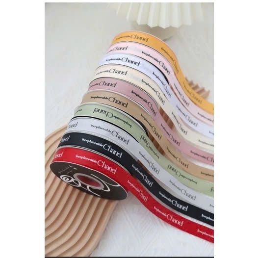 (2.5cm x Dài 45m) Cuộn Ruy Băng Gân Chữ