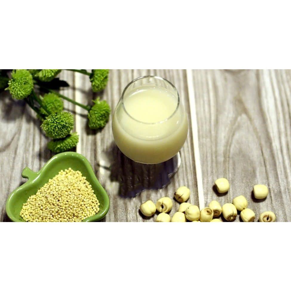 Bột Đậu Xanh Hạt Sen NGUYÊN CHẤT Thanh Long Uống Liền Lotus Green Bean Powder 10 gói x35gr