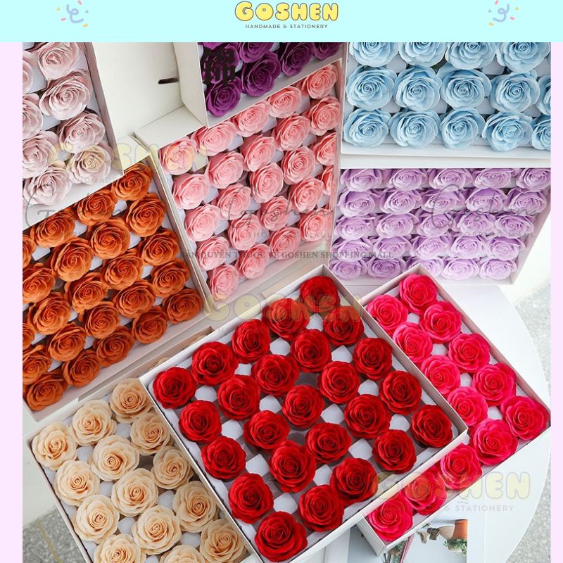 (Lẻ 1 Bông) Hoa Sáp 7 Lớp Cuộn - Ecudo 7 Lớp. Foam Siêu Đẹp - Lọai 1