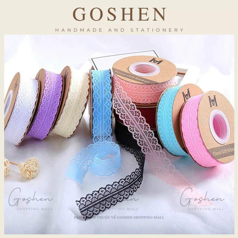 (3cm x Dài 45m) Cuộn Dây Ruy Băng Vải Ren, Khổ 3cm * Cuộn dài 45m, Trang Trí Bó Hoa - Quà Tặng