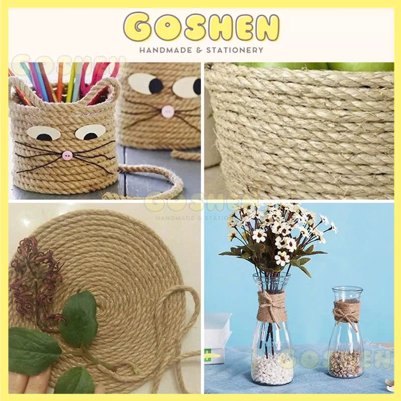 (Dày 3mm) Cuộn Dây Thừng - Dây Cói Dừa Trang Trí Handmade, Decor Treo Tranh Ảnh, Quấn Lọ Hoa, Gói Quà, Đồ Lưu Niệm