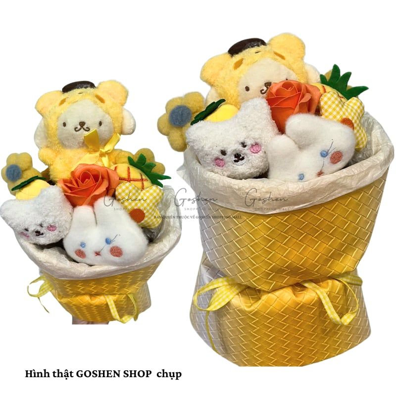 Bó Hoa Thú Nhồi Bông, Bó Hoa Gấu Bông Dễ Thương Cao Cấp