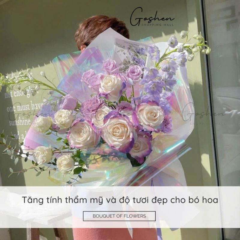 (50cm x 50cm) Giấy Hologram - Galaxy Gói Hoa, Handmade, Quà, Trái Cây.