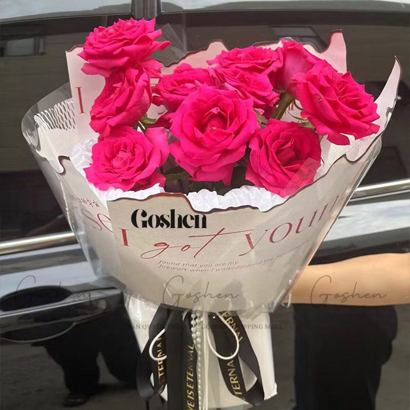 (38x53cm) Giấy Gói Hoa Hiệu Ứng Ngọn Lửa Tình Yêu